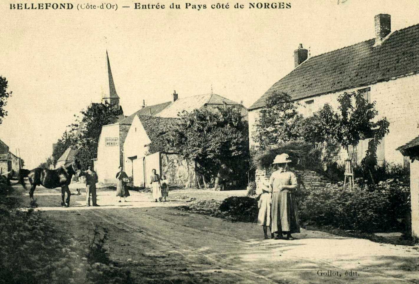 Bellefond entrée du village côté Norges